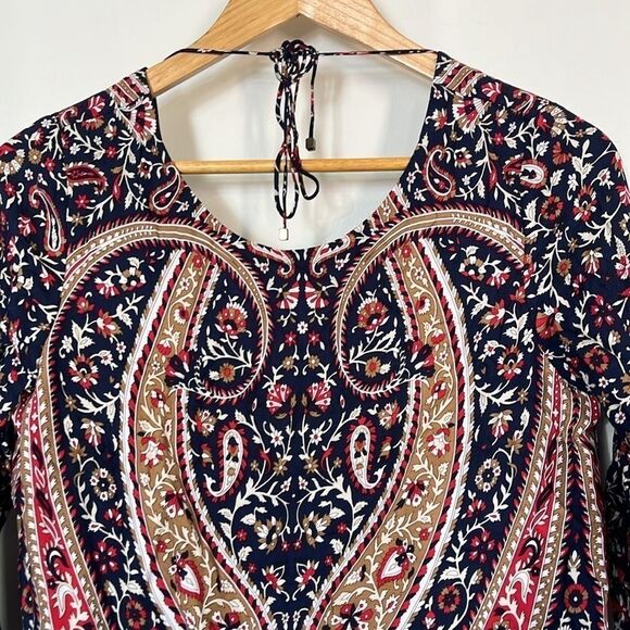 Massimo Dutti Paisley boho baroque print dress sz 6 - Picture 10 of 13